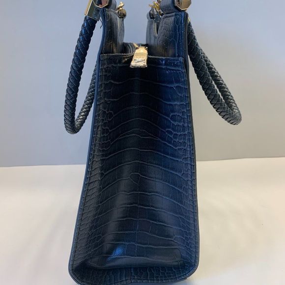 bebe Natalie Croco Shopper Satchel Handbag Grey - Picture 6 of 12